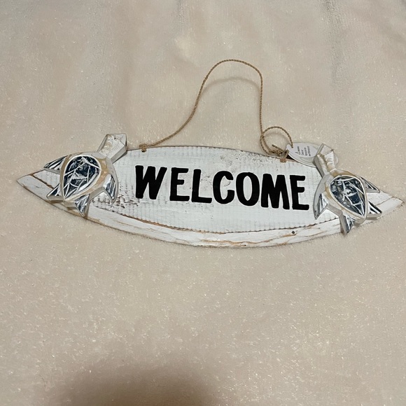 Welcome sign with turtles 🐢 Brand New - Picture 1 of 1